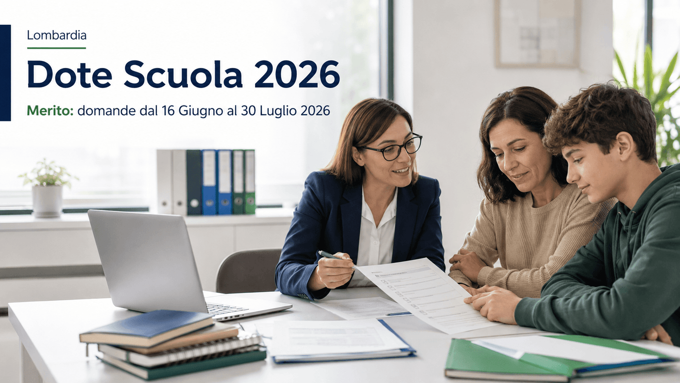 Lombardia: Dote Scuola 2026 per studenti meritevoli