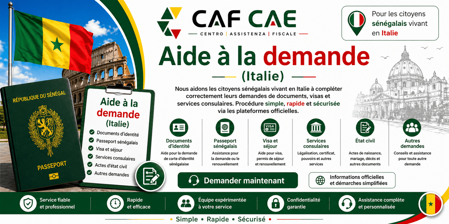 Aide à la demande (Italie) - CAF CAE