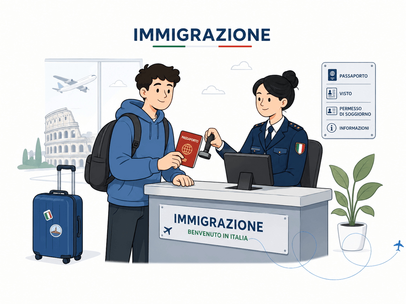 Immigrazione semplice con CAF CAE