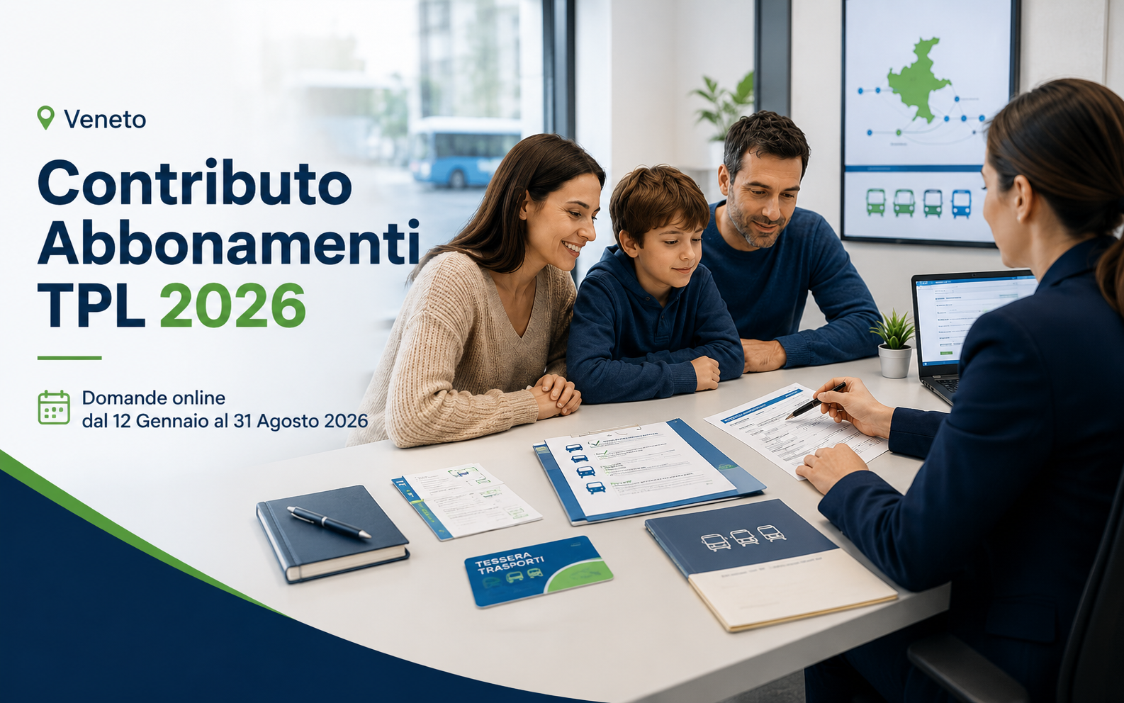 Veneto: contributo abbonamenti trasporto pubblico 2026