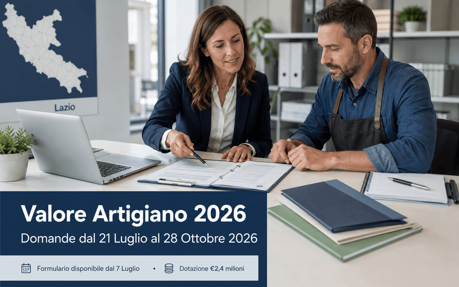 Lazio: contributi 2026 per imprese artigiane