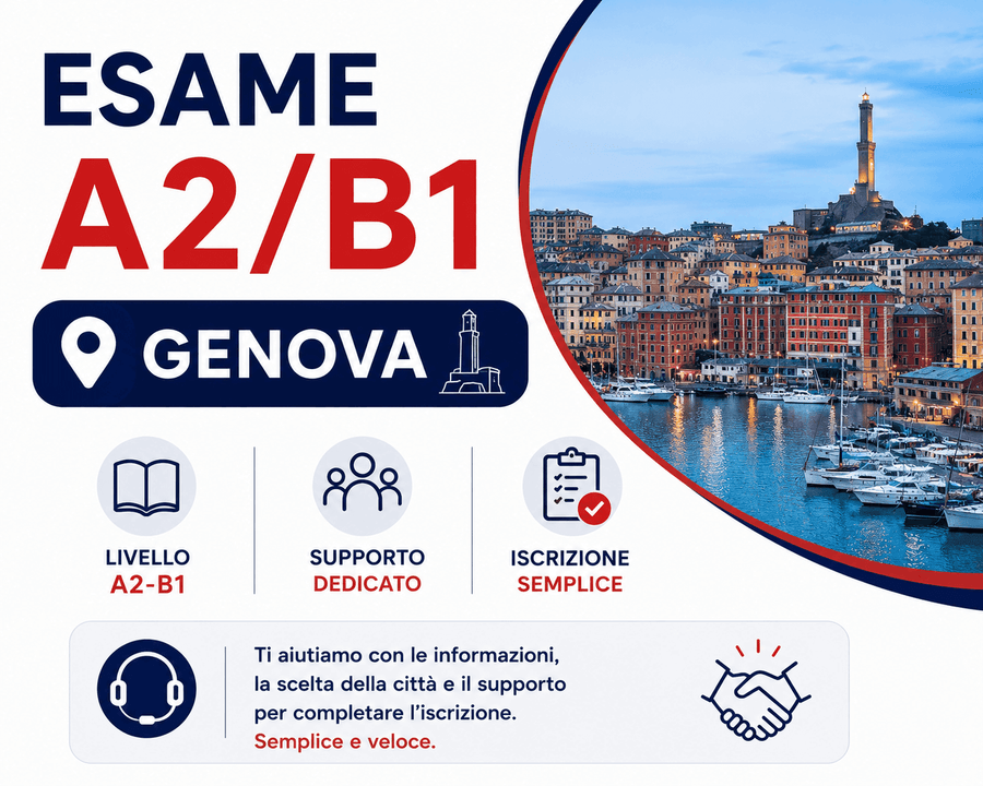 Esame A2/B1 Genova