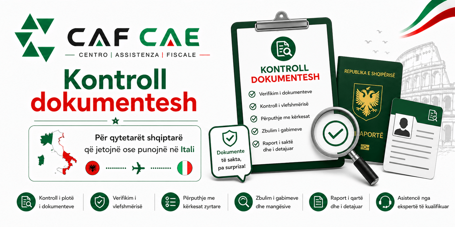 Kontroll dokumentesh (Italy) - CAF CAE