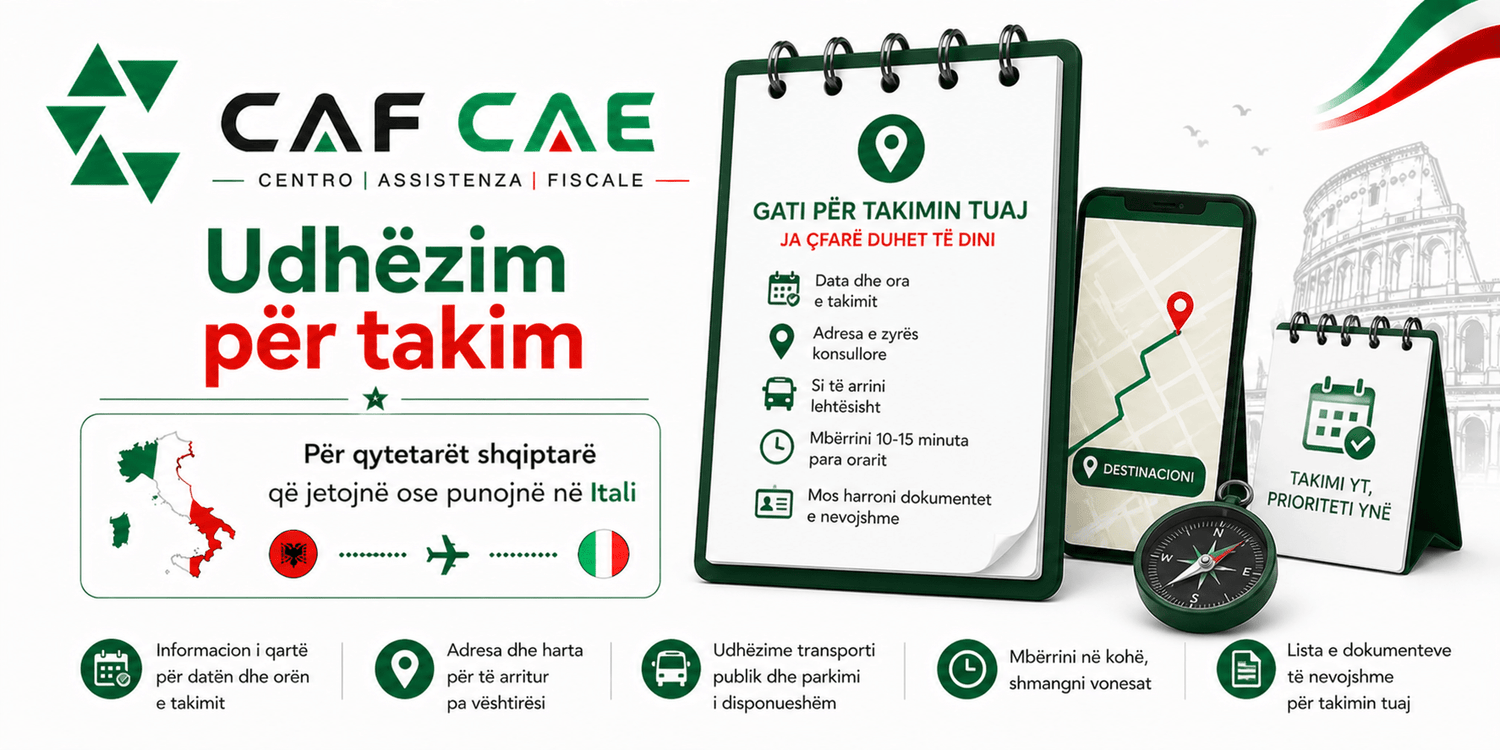 Udhëzim për takim (Italy) - CAF CAE